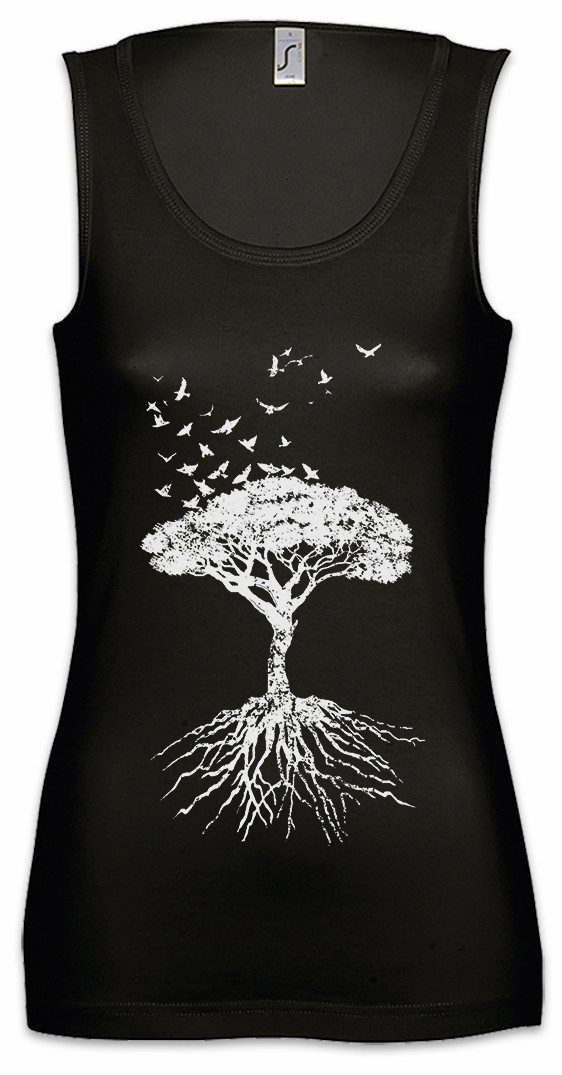 Tanktop Yggdrasil Tree Logo VII Ärmelloses Damen T-Shirt Arsen Celtic Irminsul
