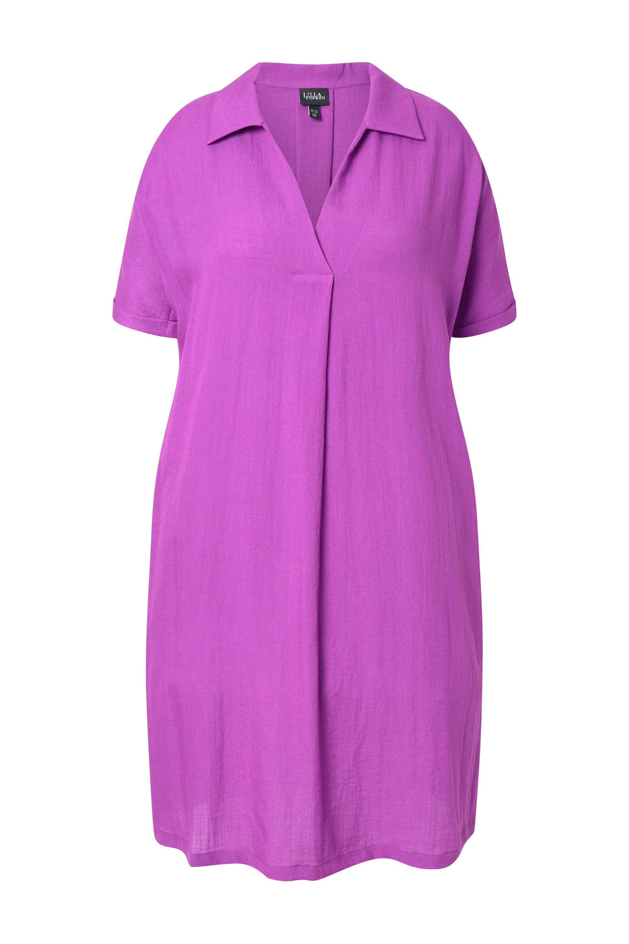 Ulla Popken Jerseykleid Minikleid Oversized Hemdkragen günstig online kaufen