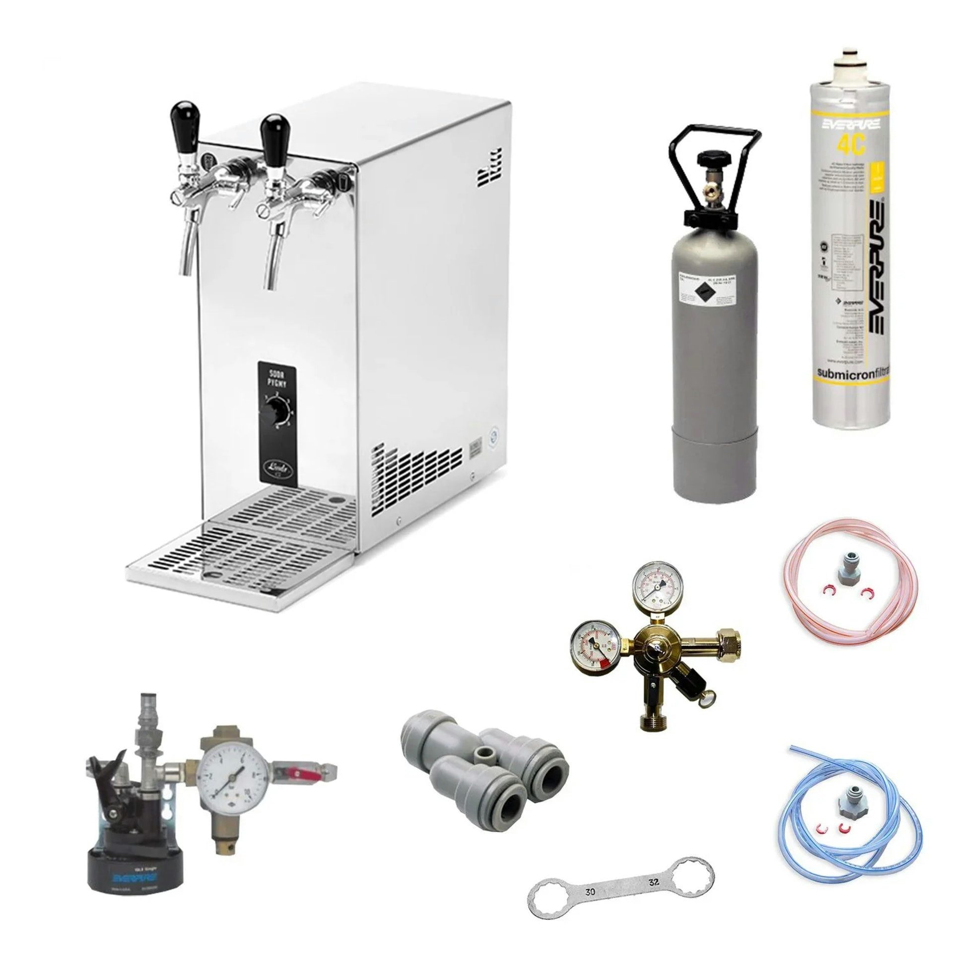 ich-zapfe Wassersprudler Komplett Set Wassersprudler, Wasserspender, Trinkwassersprudler - Soda
