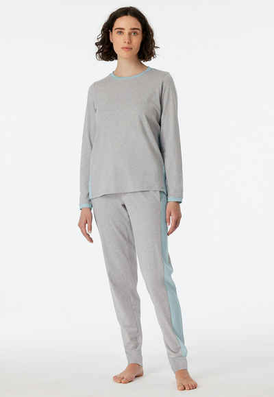 Schiesser Pyjama "Casual Nightwear" (2 tlg) lässiger Loose-Fit-Schnitt