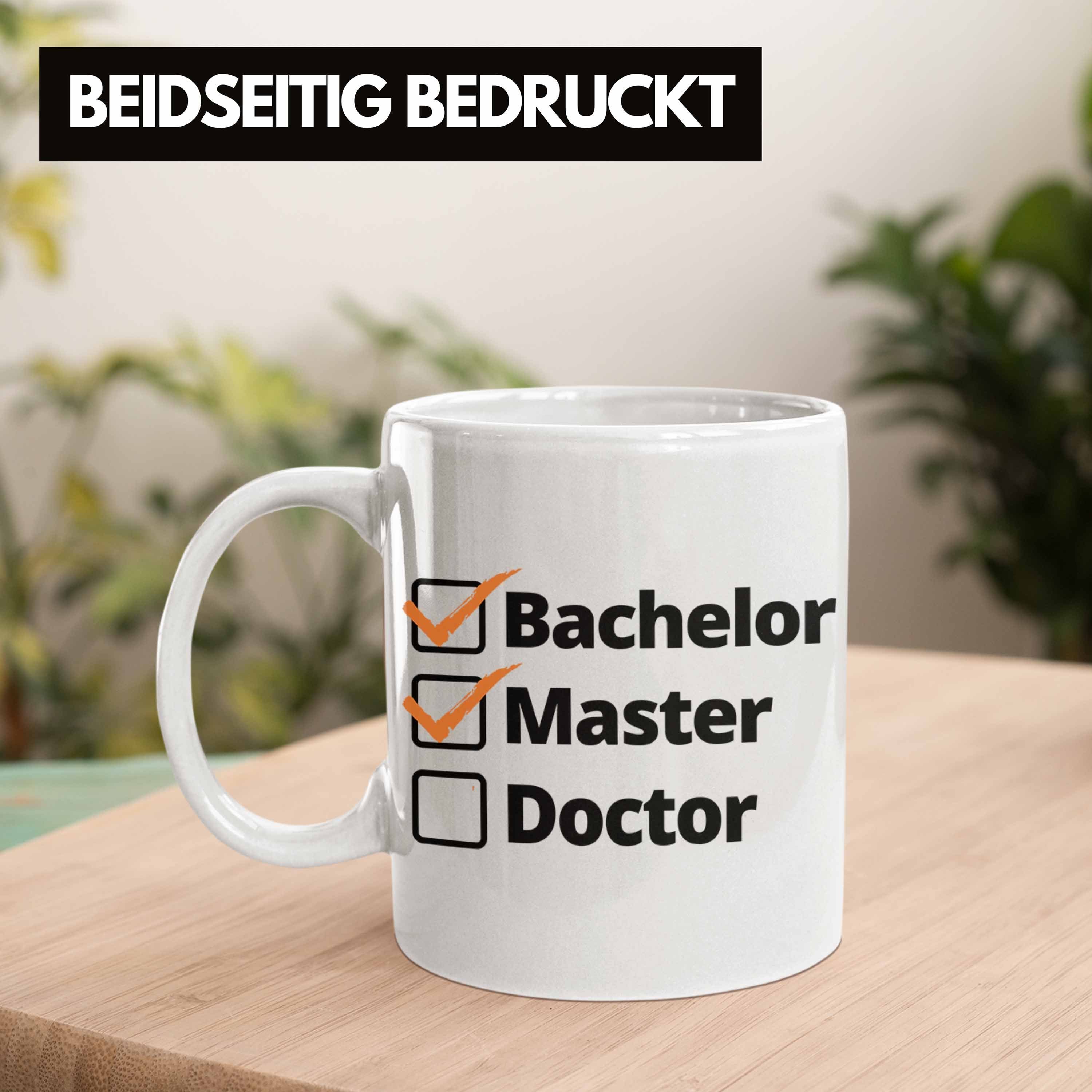 Tasse Trendation Prüfung Bestanden Graduation Tasse Master Abschluss Bachelor Trendation Spruch weiss - Geschenk