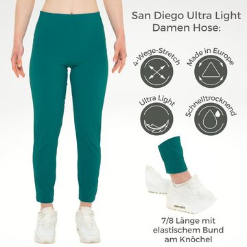 Kaymountain Trekkinghose Damen Wander Outdoor 7/8 Hose San Diego Ultra Leicht Smaragd 42