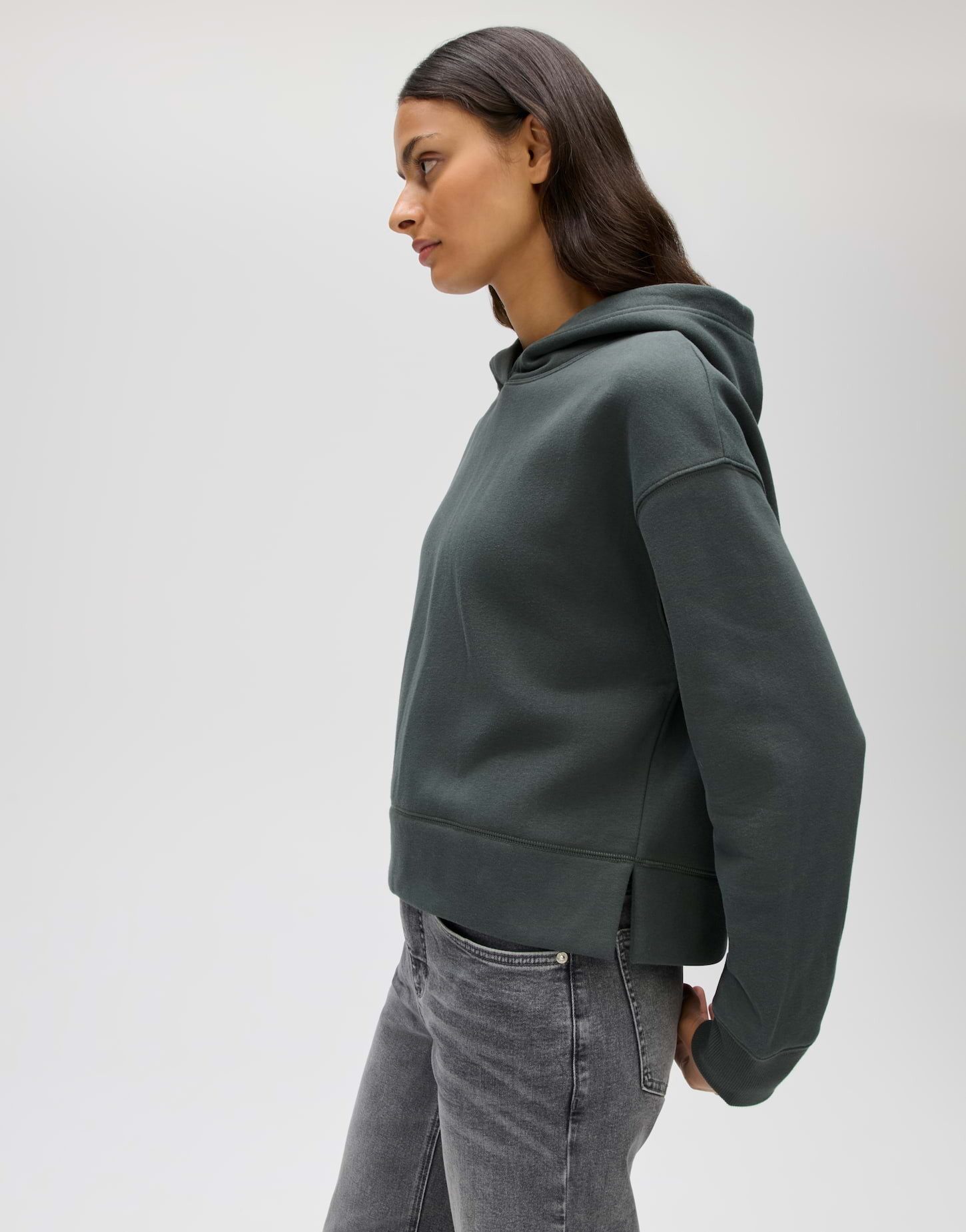 OPUS Hoodie GART SLIT aus weicher Sweatware Kapuze, innen weich angeraut, Schlitze in den Seiten – Bild 5 von 5