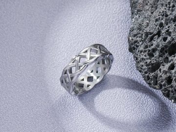 Eyecatcher Fingerring Silberfarbener Ring Keltisches Ketten Design, Ketten Design