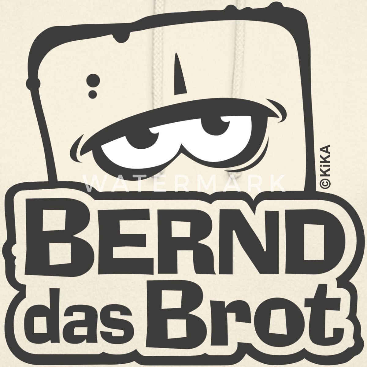 Spreadshirt Hoodie Bernd Das Brot Logo Schwarz-Weiß Unisex Hoodie (1-tlg)