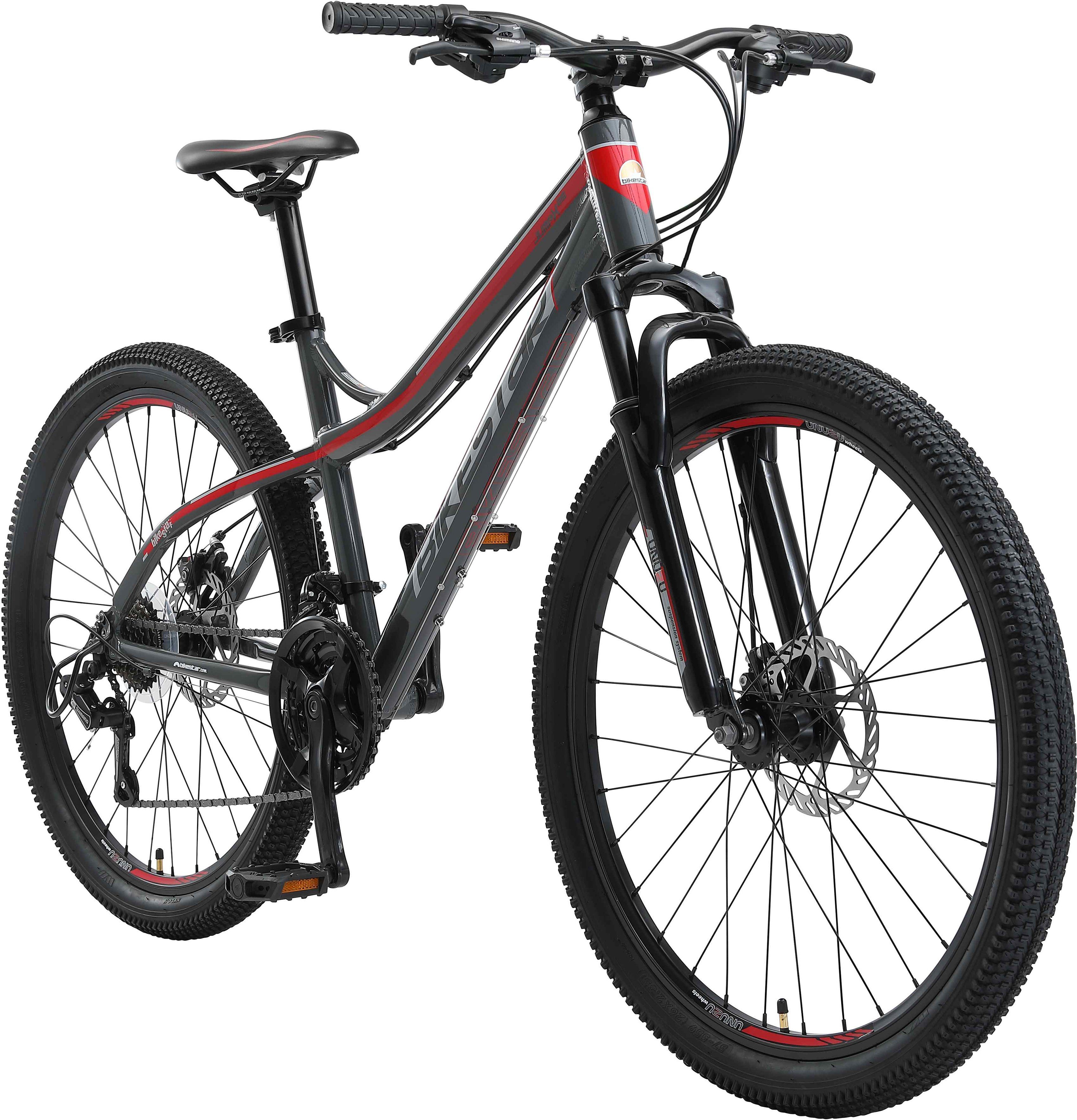 Bikestar Mountainbike, 21 Gang Shimano RD-TY300 Schaltwerk, Kettenschaltung, für Damen und Herren, Kettenschaltung