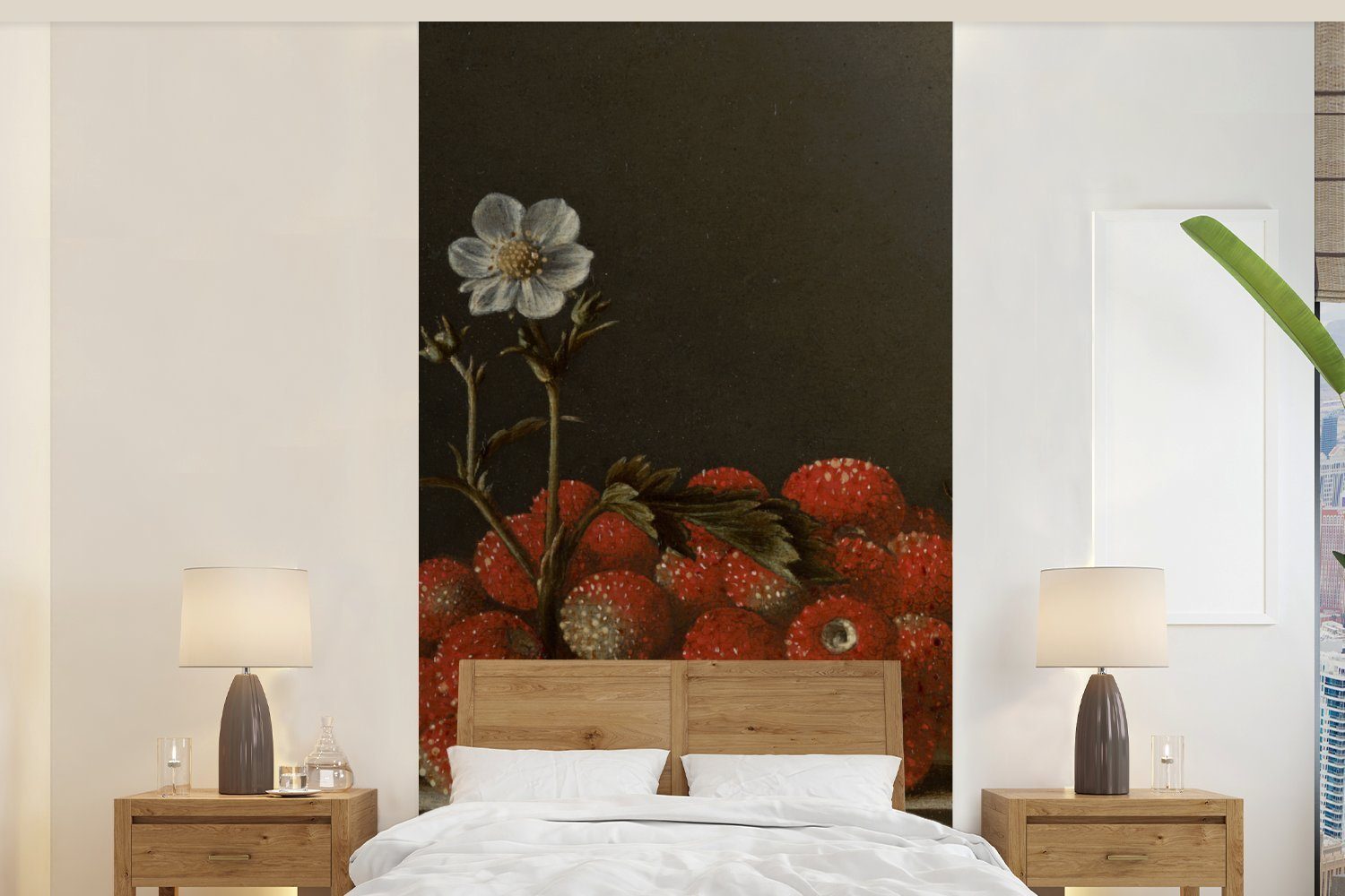 MuchoWow Fototapete Stilleben mit Walderdbeeren - Gemälde von Adriaen ...