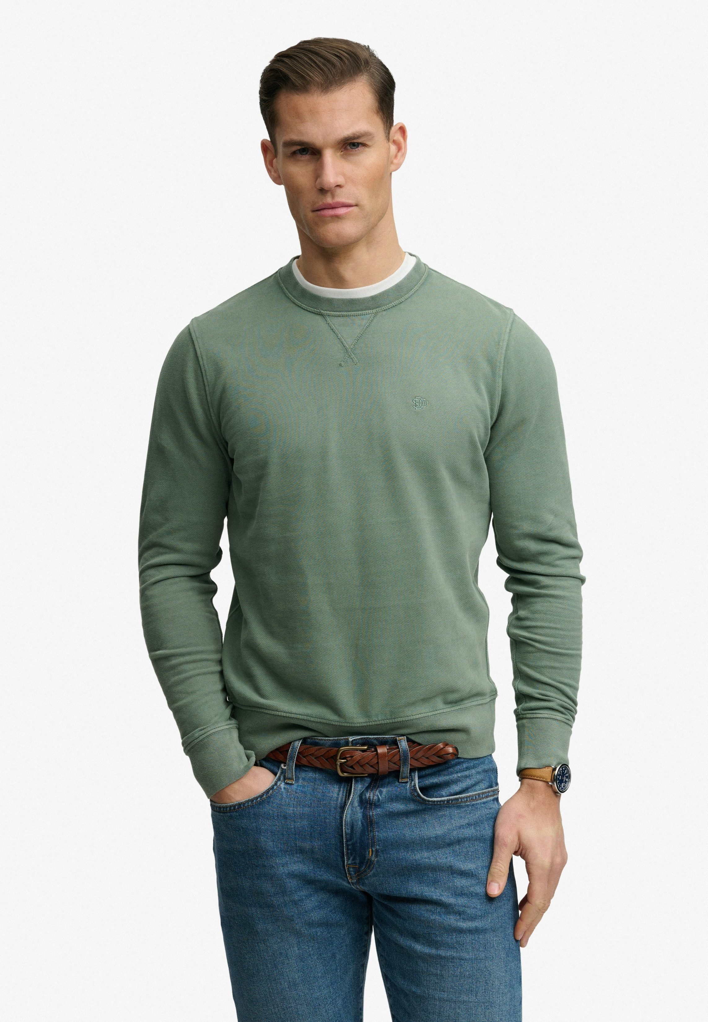Superdry Herren Klassisches Essential Sweatshirt Green - Größe: Xxxl
