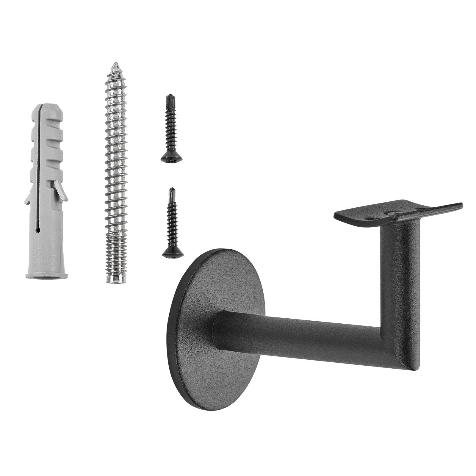 SO-TECH® Handlauf Handlaufhalter CLASSIC Höhe 67,8 mm Ausladung 67,5 mm, (1 St), für Handläufe mit Ø 45 mm, Treppengeländer Halter Schwarz