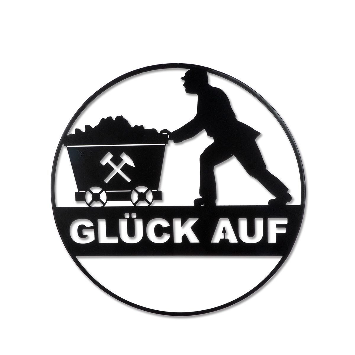 GILDE Wanddekoobjekt Metall-Wandrelief Glück Auf – günstig online kaufen