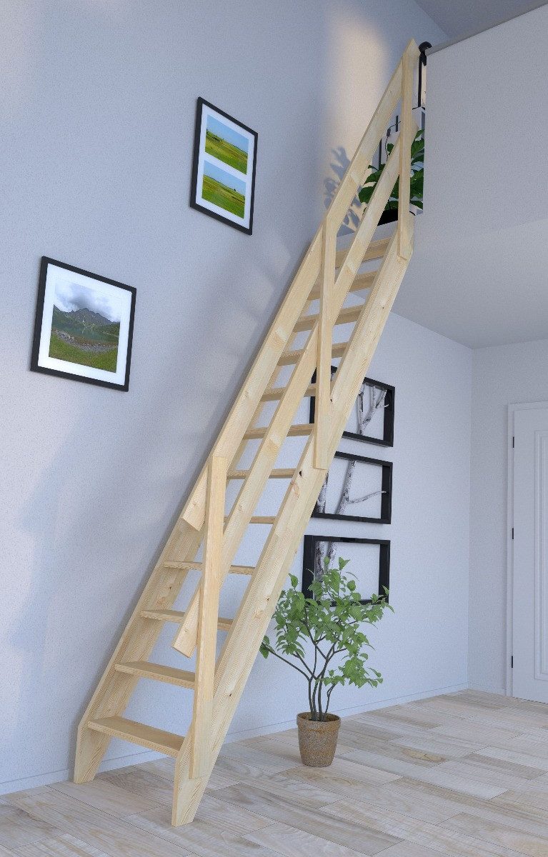 Starwood Raumspartreppe Raumspartreppe Fichte 2000 gerade-Holzgeländer (2 Q günstig online kaufen