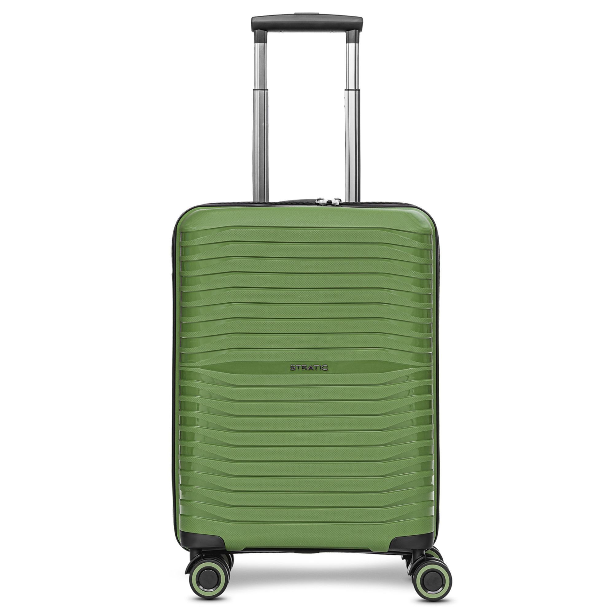 Stratic Handgepäck-Trolley Shine, 4 Rollen, Polypropylen olive