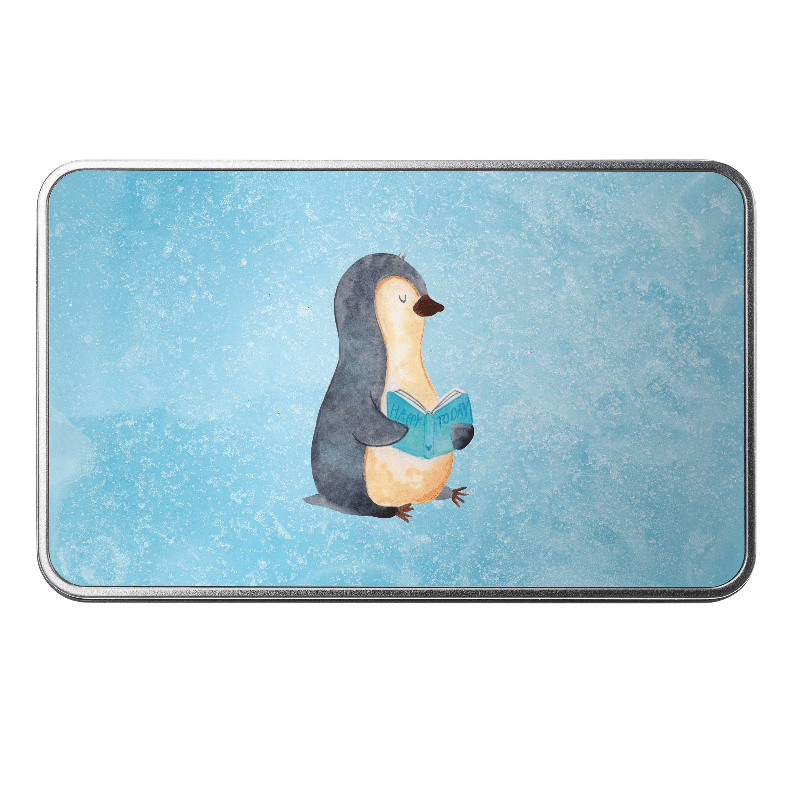 Mr. & Mrs. Panda Dose Pinguin Buch - Eisblau - Geschenk, Vorratsbox, Bücherwurm, Faulenzen, (1 St)
