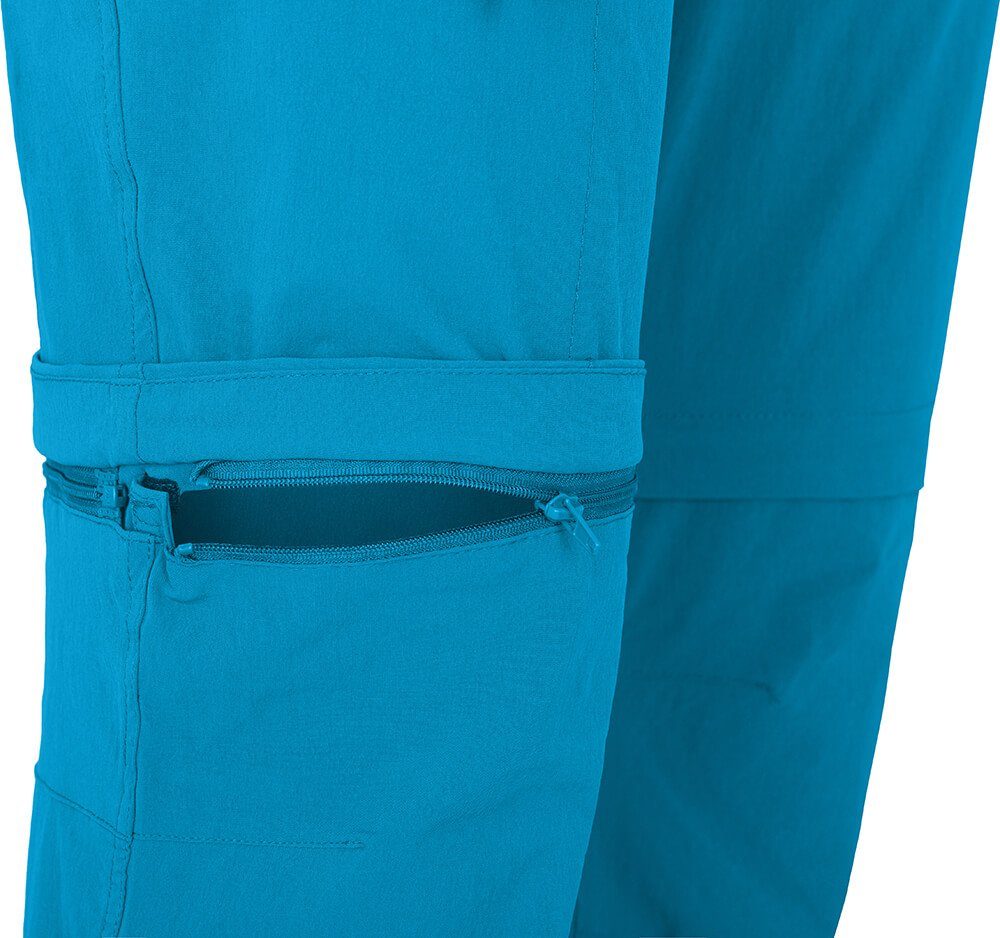 Bergson Zip-off-Hose pflegeleicht, YORK Zipp-Off Damen (slim) Wanderhose, blau Normalgrößen, Ozean vielseitig