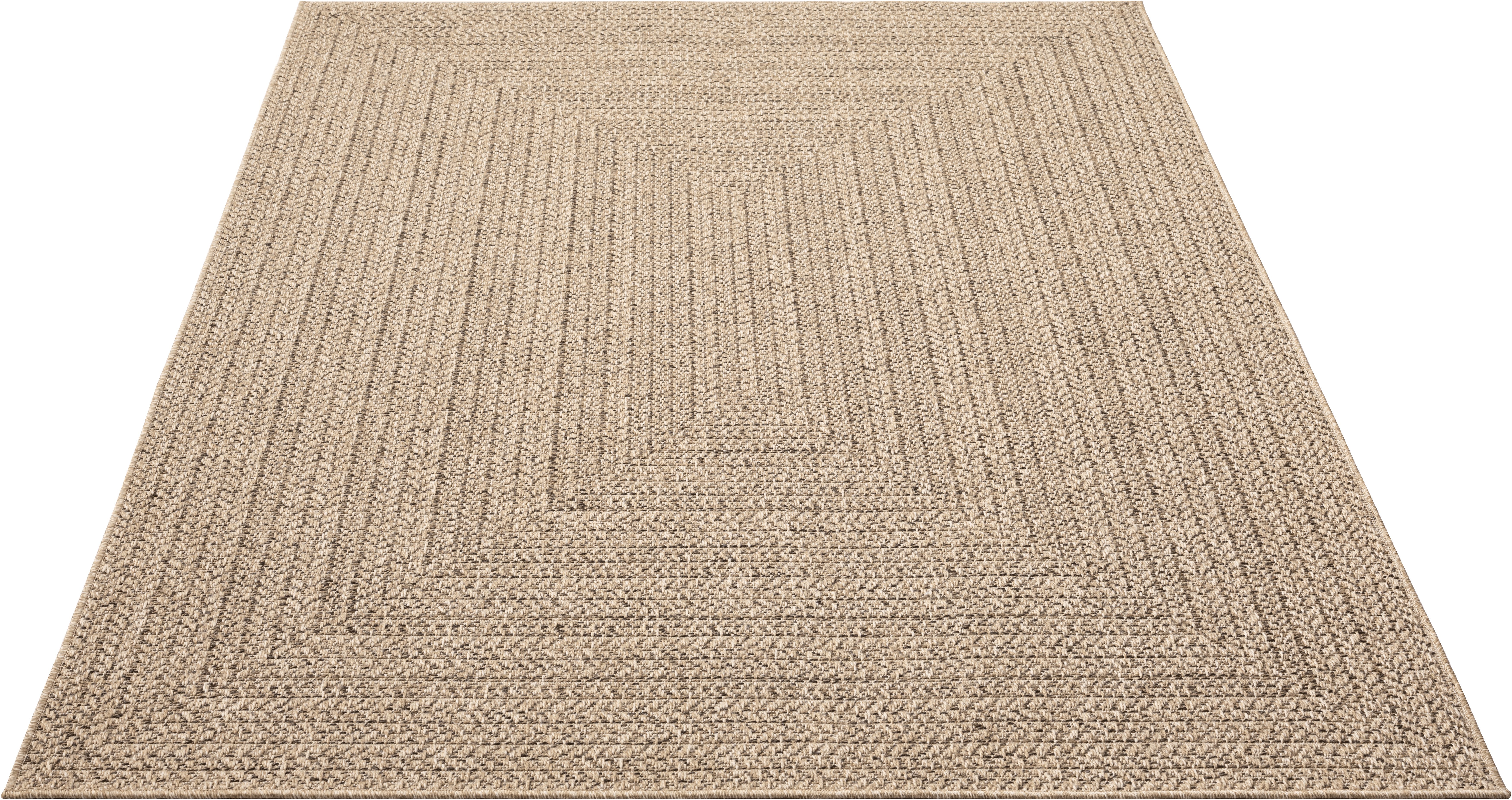 merinos Teppich Kenzy 2, rechteckig, Höhe: 10 mm, robuster In- und Outdoor Teppich im natürlichen Jute-Look, wetterfest