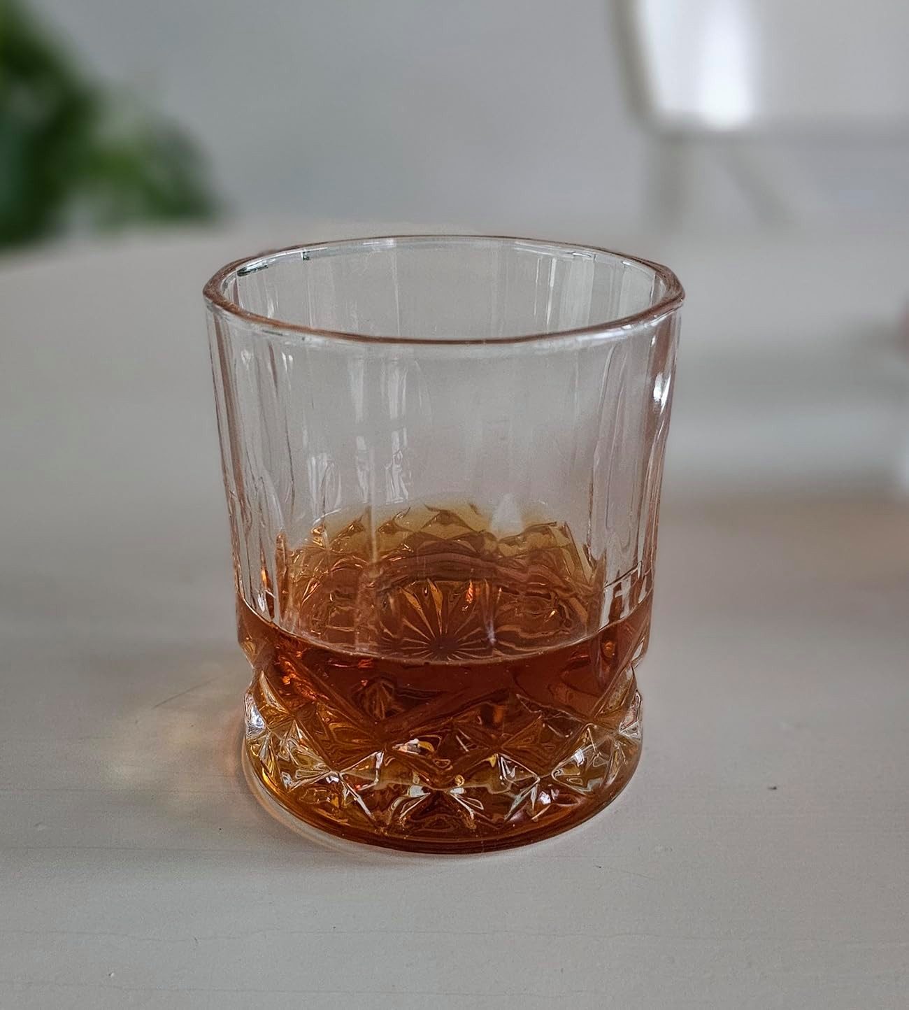 Provance Whiskyglas Sets, anmutige Tumbler für Whisky und Rum mit Relief, 2-tlg.