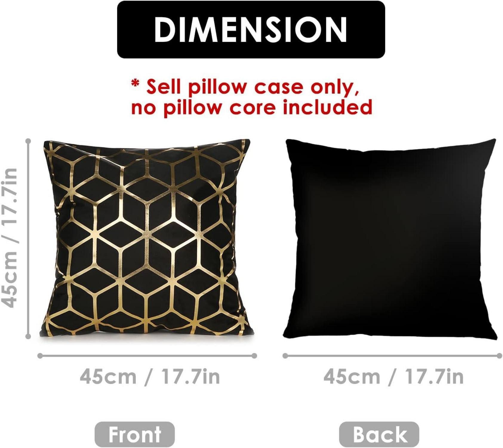 LuxusKollektion Dekokissen Samt Kissenbezug 45x45cm 4 günstig online kaufen