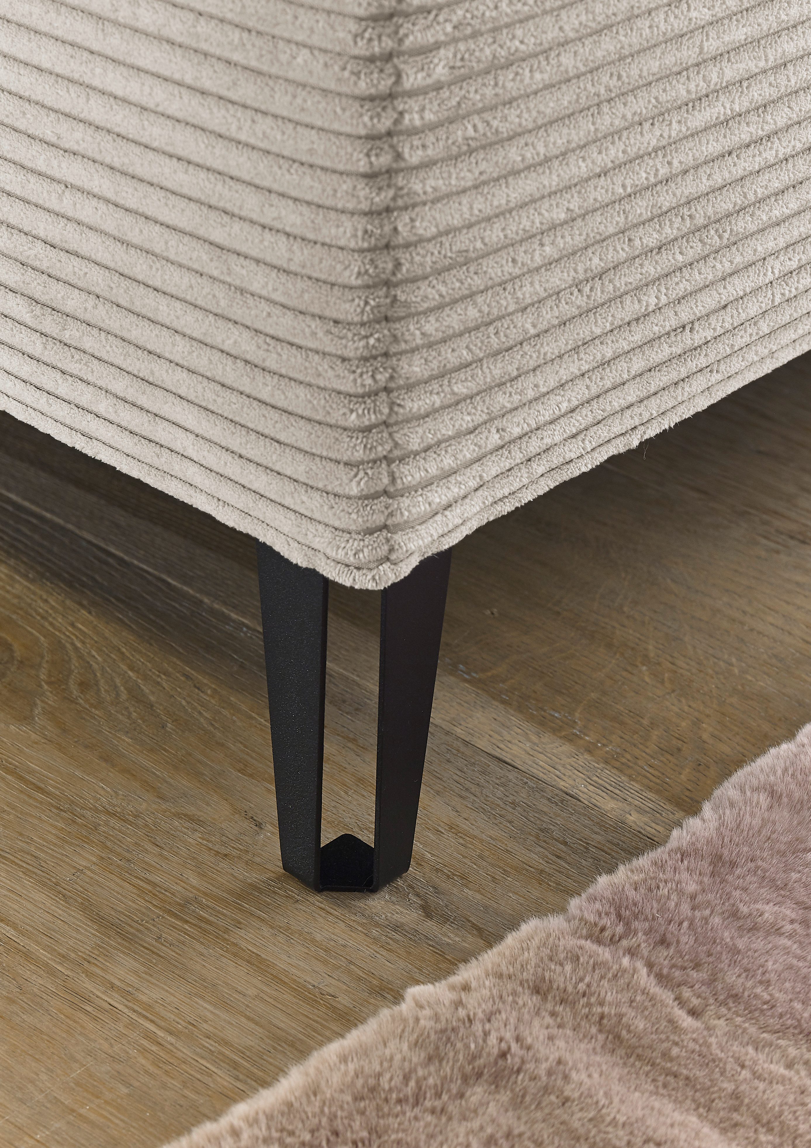 set one by Musterring Boxspringbett Fairfield, mit Metallfuß schwarz, Wendematratze, Breite 160 oder 180 cm