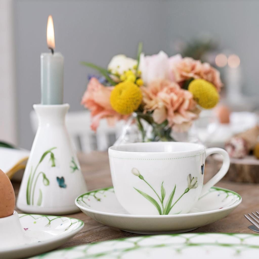 Villeroy & Boch Tasse Colourful Spring Kaffeetasse mit Untertasse 230 ml, 1-tlg., Porzellan