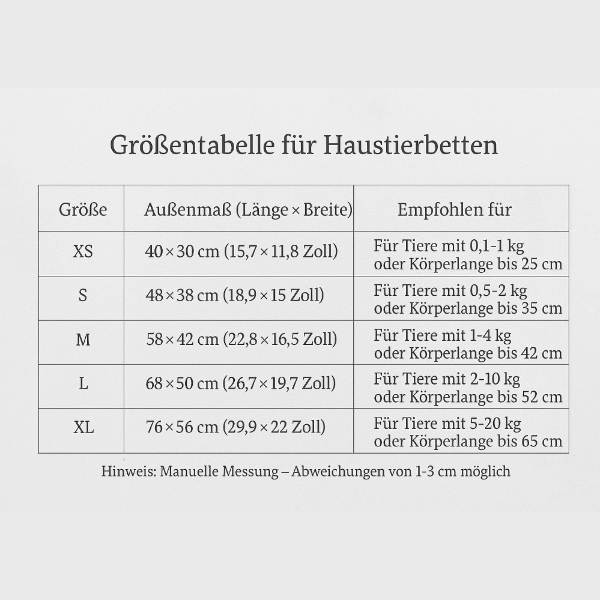 HS.SUPPLY Tierbett Hundebett, weich & bequem - waschbar, kuschelig weich, verschiedene Größen