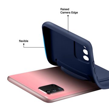 CoolGadget Handyhülle Blau als 2in1 Schutz Cover Set für das Samsung Galaxy A13 5G / A04s 6,5 Zoll, 2x Glas Display Schutz Folie + 1x Case Hülle für Galaxy A13 5G A04s