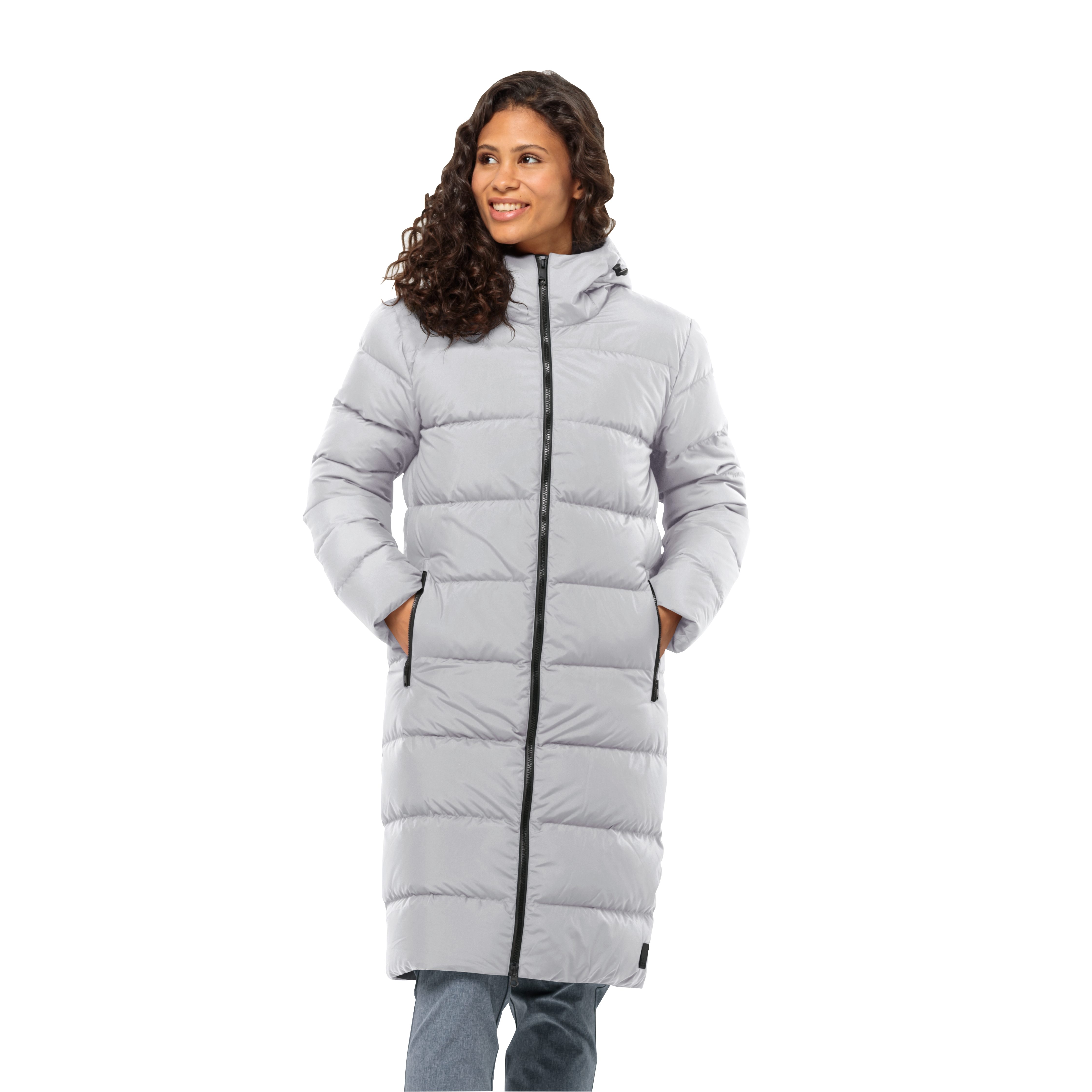 Jack Wolfskin Funktionsmantel FROZEN PALACE COAT W mit Kapuze moonwalk