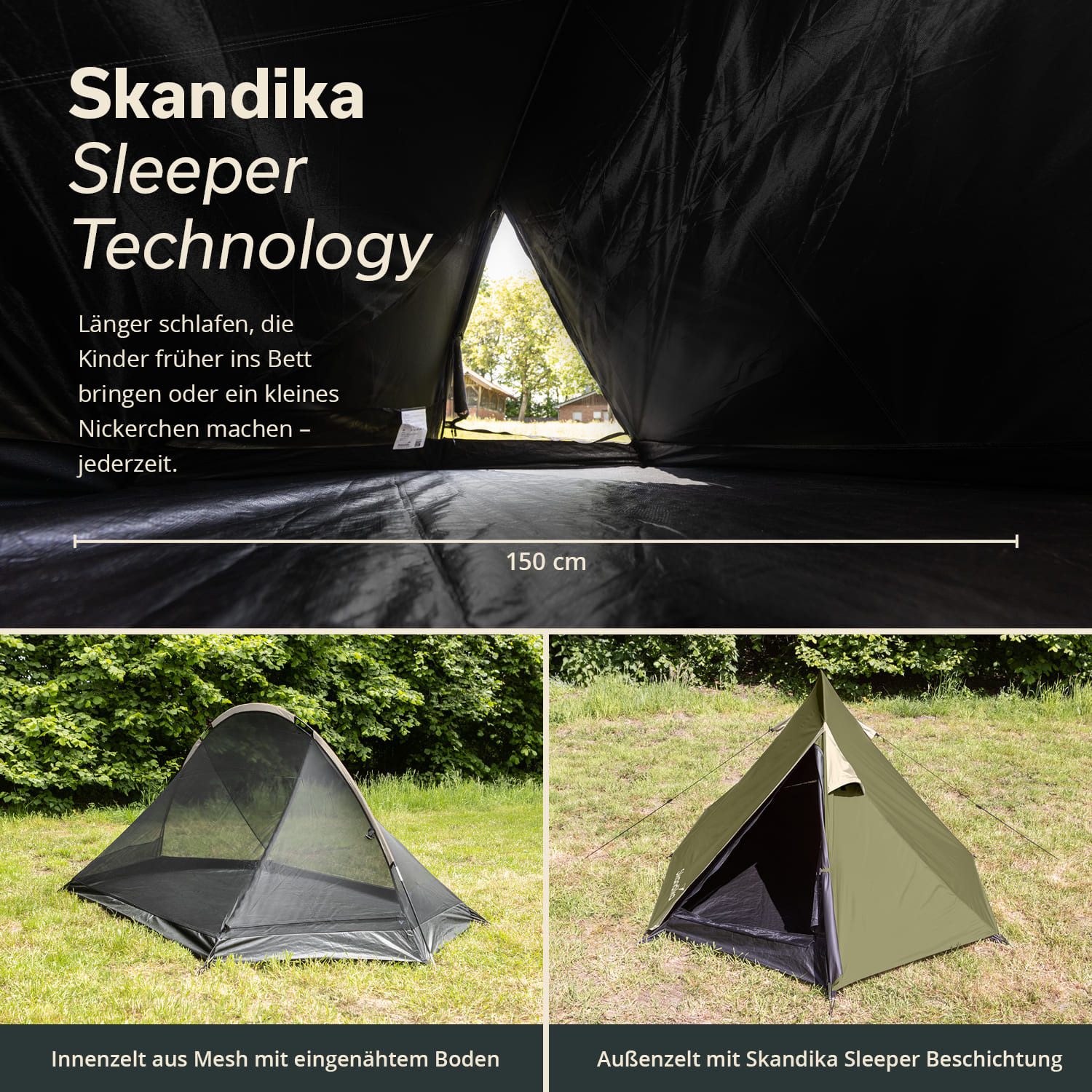Skandika Tunnelzelt Hemus 2 Sleeper, für günstig online kaufen