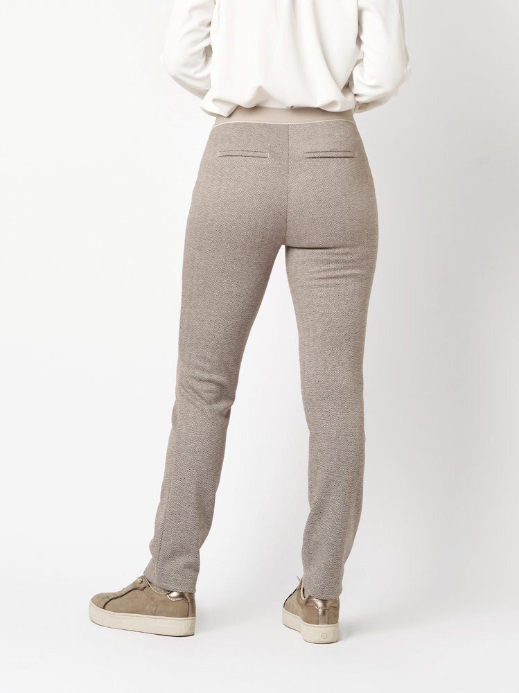 Relaxed by TONI Stretch-Hose Alice mit Fischgrätmuster