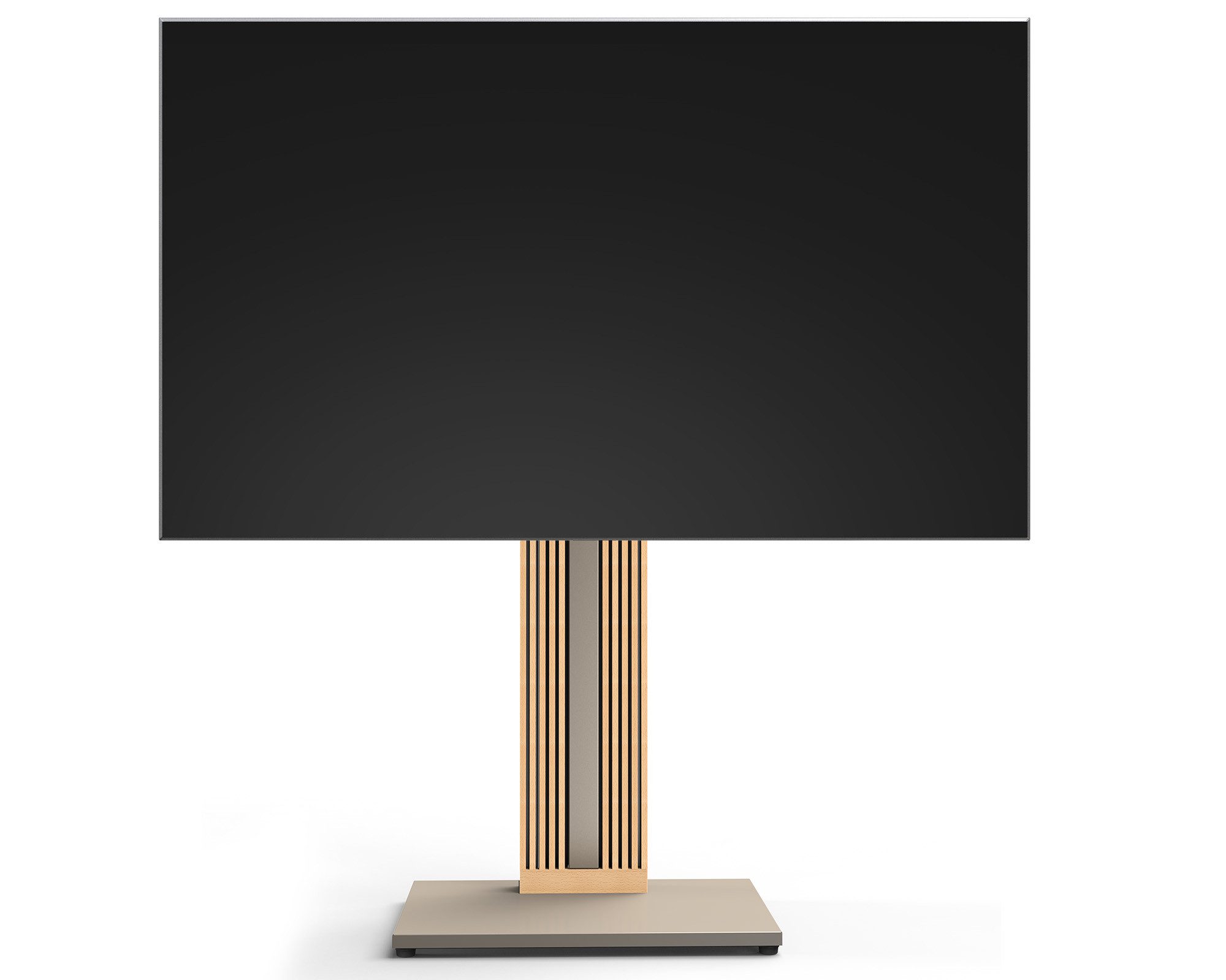 FITUEYES TV-Ständer aus Holz, mit höhenverstellbarer Ablage, ±15° schwenkbar, 32-65 Zoll, (bis 65,00 Zoll, höhenverstellbar, mit Kabelmanagement)