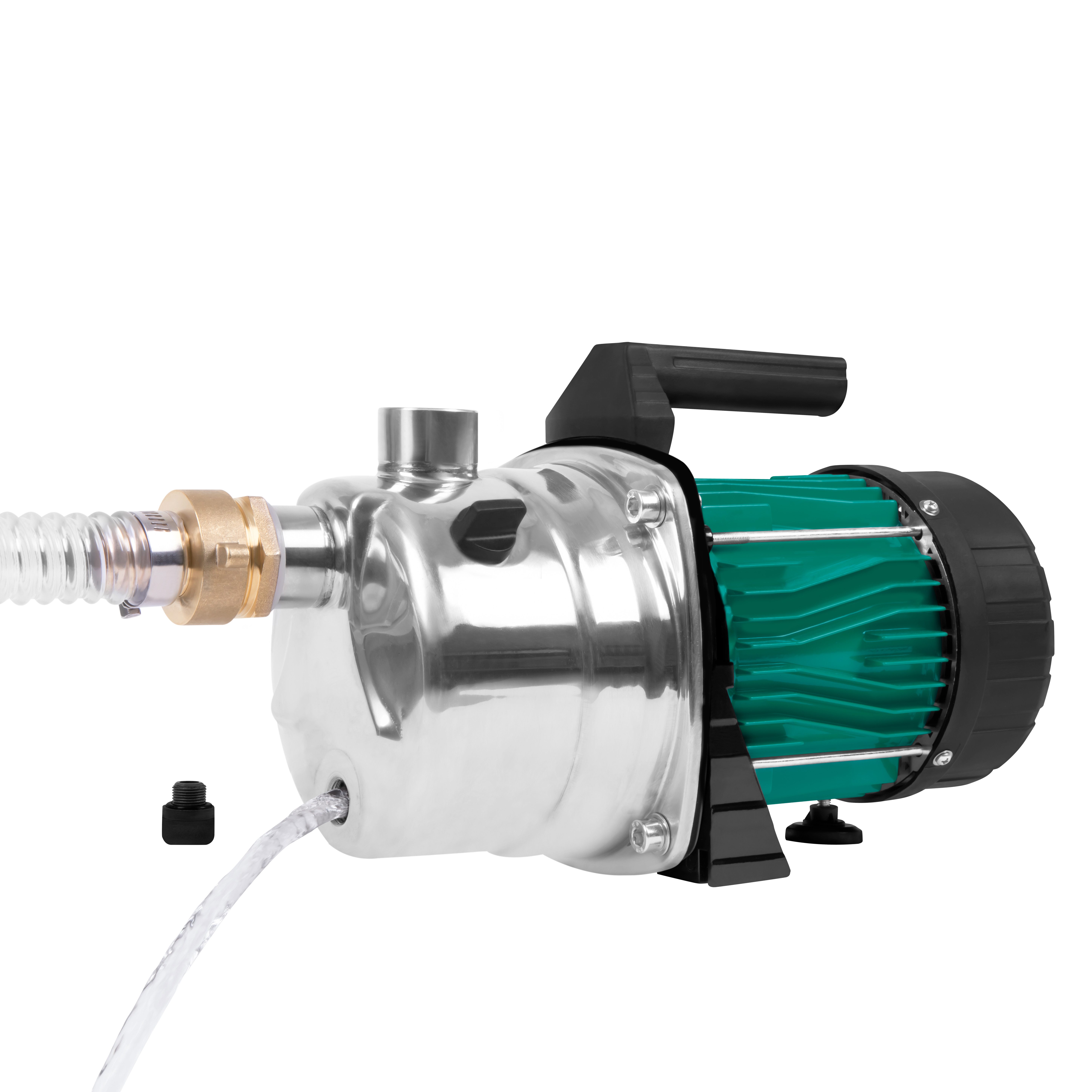 VONROC Gartenpumpe Automatische Wasserpumpe (1000W, 3500l/h, 4,4bar - Kreiselpumpe mit STST Pumpengehäuse), Zur Bewässerung des Gartens/Rasens – Bild 4 von 5