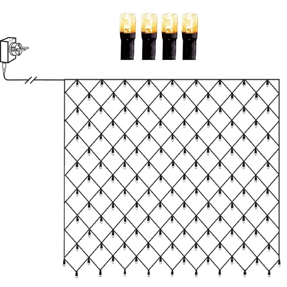 STAR LED-Lichternetz 594-22 LED Lichternetz 200er golden warmweiß 3x3m günstig online kaufen