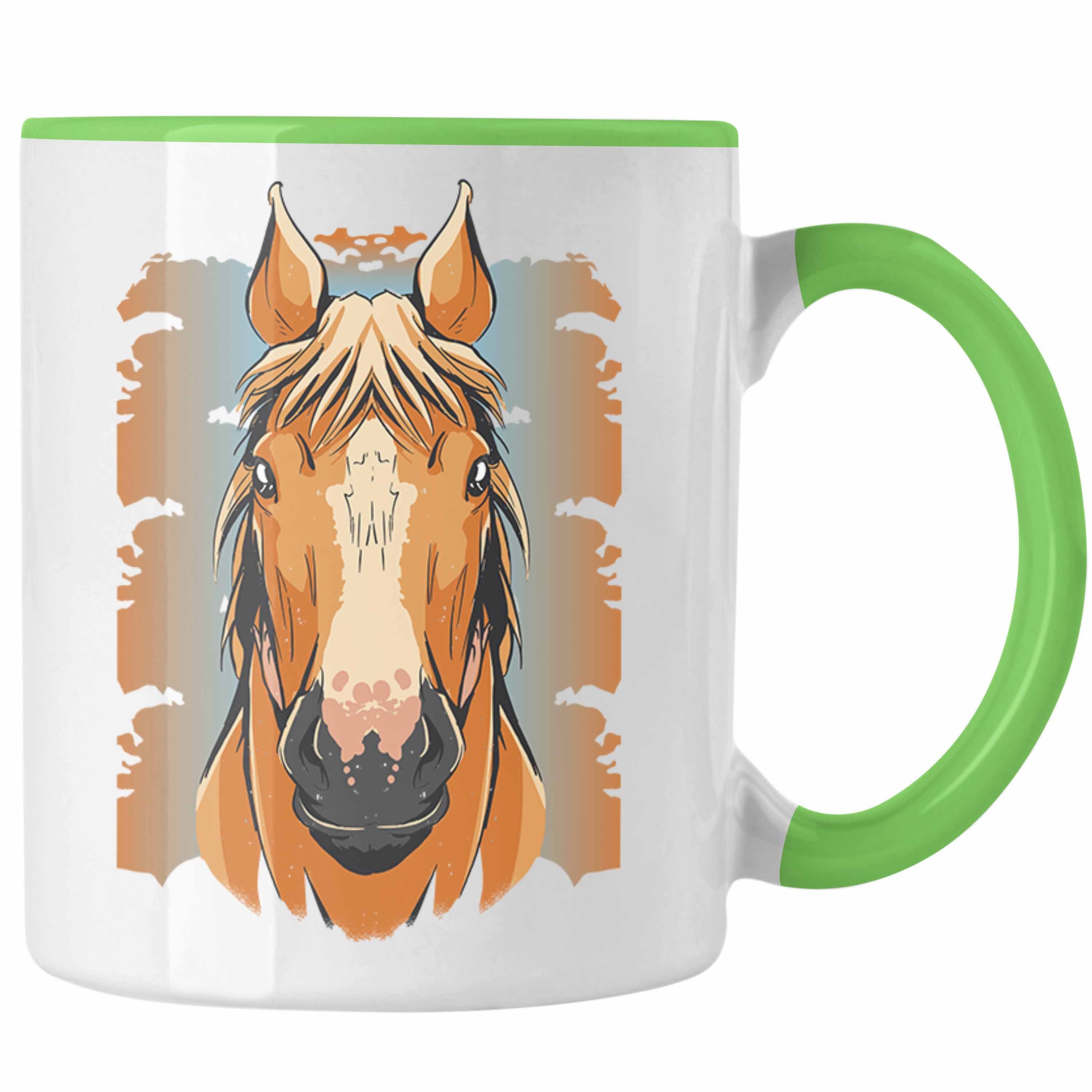 Trendation Tasse Trendation - Lustige Reiter Sprüche Geschenk Tasse Reiterin Pferde Mädchen Geschenkidee Pferde Grafik Grün