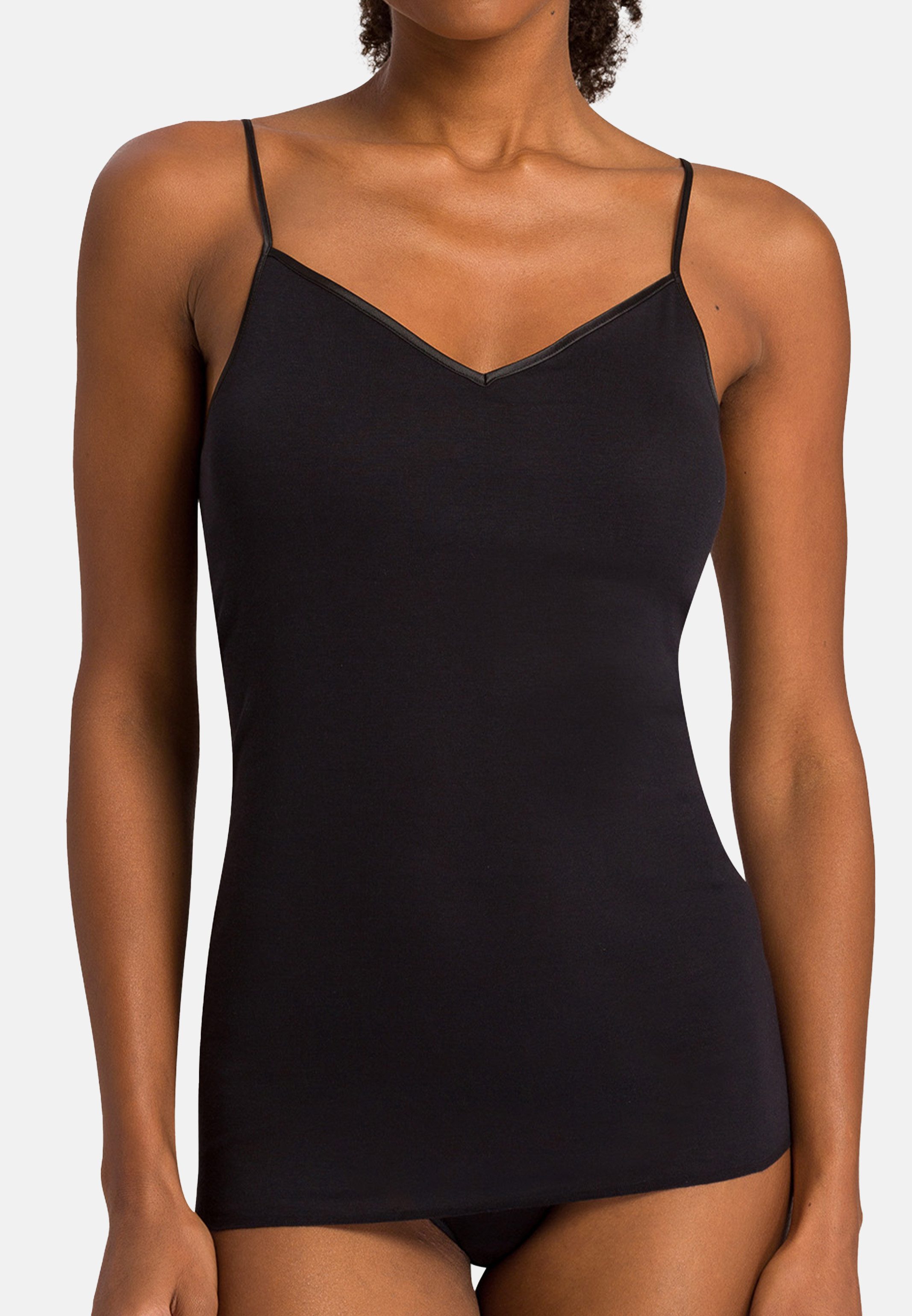 Hanro Unterhemd Cotton Seamless (1-St) BH-Hemd - Baumwolle - Herausnehmbare Polster