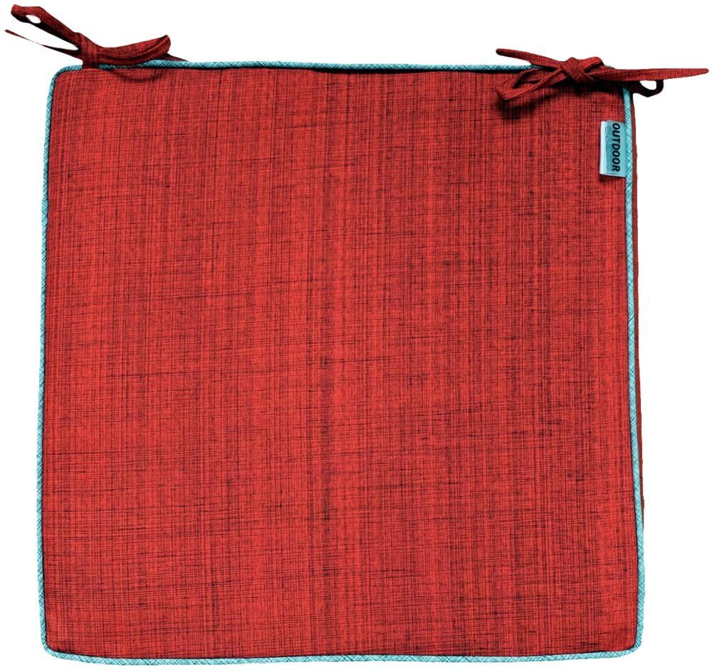 Kissenbezüge Stuhlkissen für Garten – 42x42x4,5 cm, matches21 HOME & HOBBY (1 Stück) rot