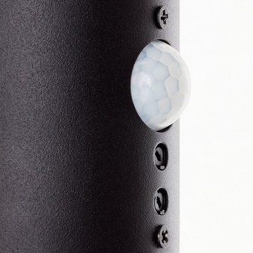 Lightbox Außen-Wandleuchte, Bewegungsmelder, LED fest integriert, warmweiß, LED Außenwandlampe mit Bewegungsmelder 9W - 1100 Lumen - Sand Schwarz