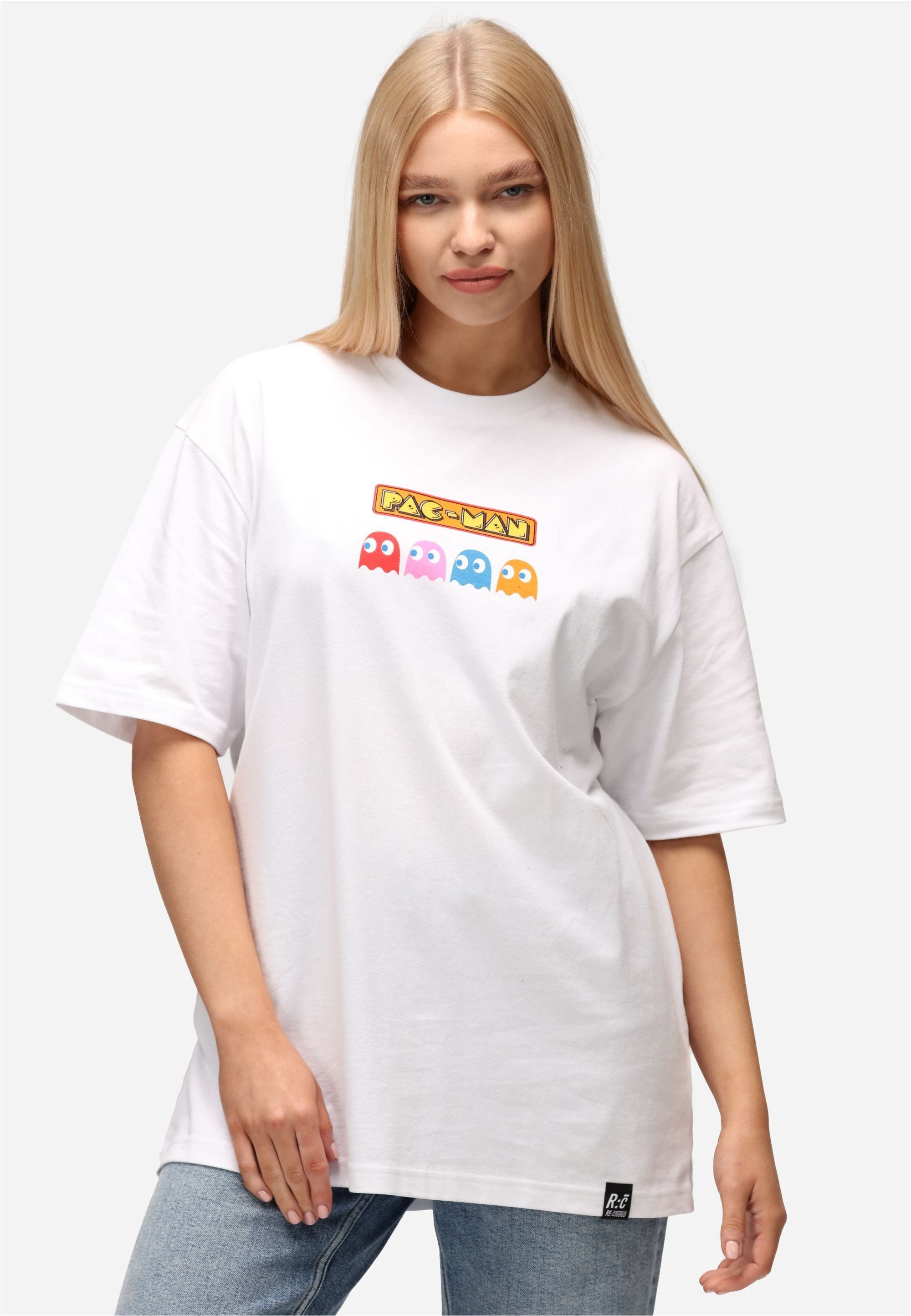 Recovered T-Shirt Pac Man Fruit Eyes (1-tlg) mit coolem Videospiel-Print