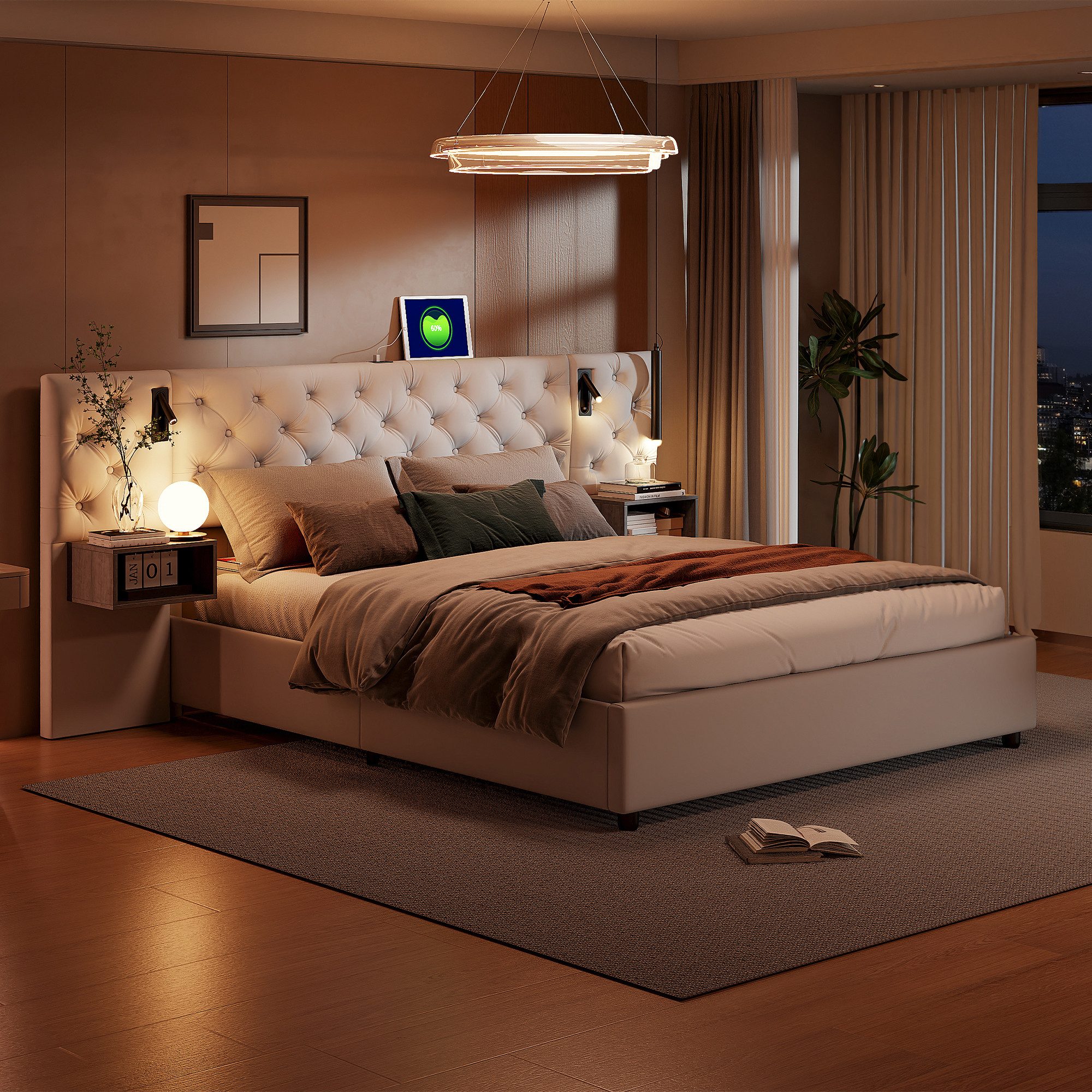 Furnishings Home Polsterbett Stauraumbett, Doppelbett Jugendbett, günstig online kaufen