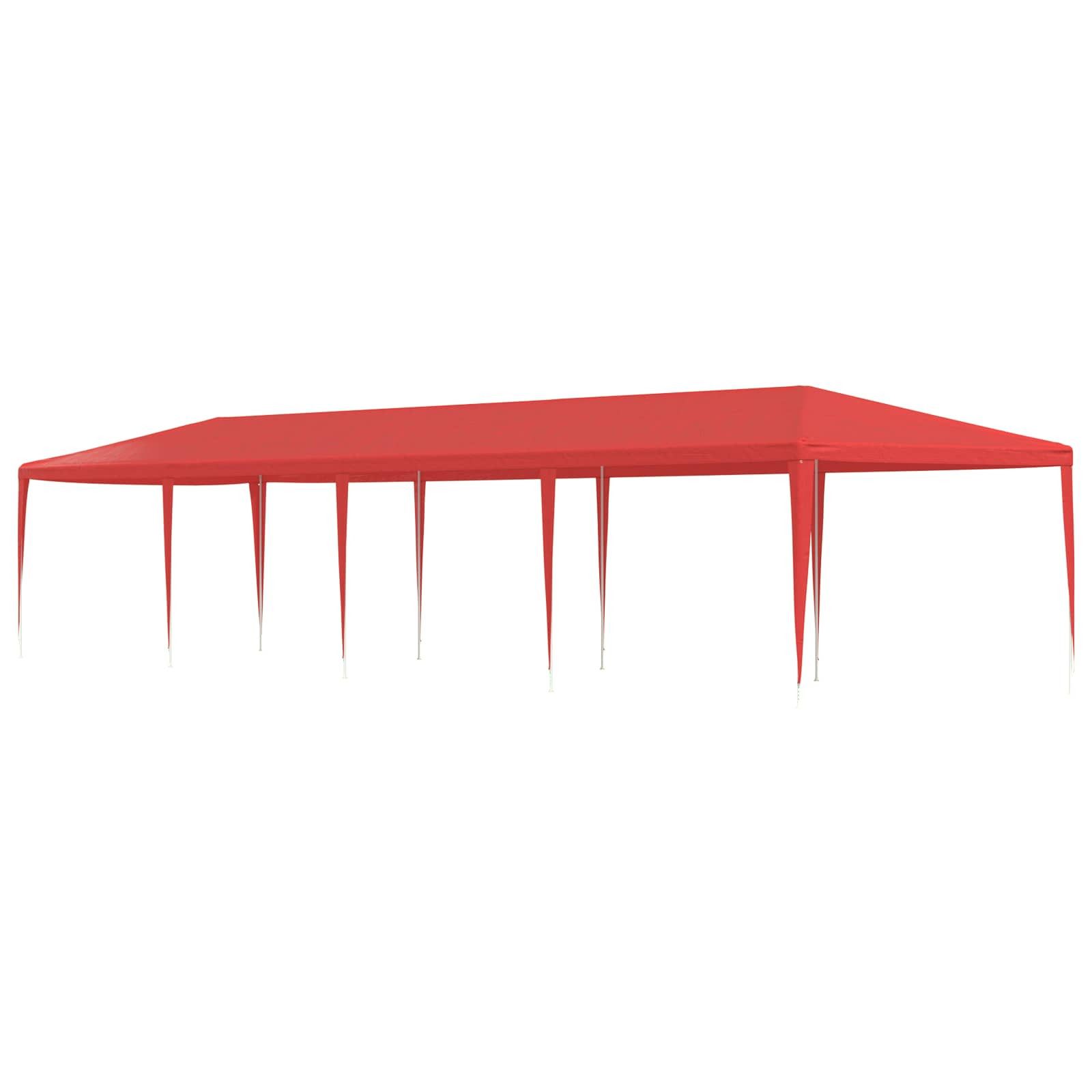 vidaXL Partyzelt Partyzelt Rot 1200 x 300 x 255 cm PE und Stahl