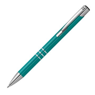 Livepac Office Kugelschreiber Kugelschreiber aus Metall / vollfarbig lackiert / Farbe: türkis (matt)