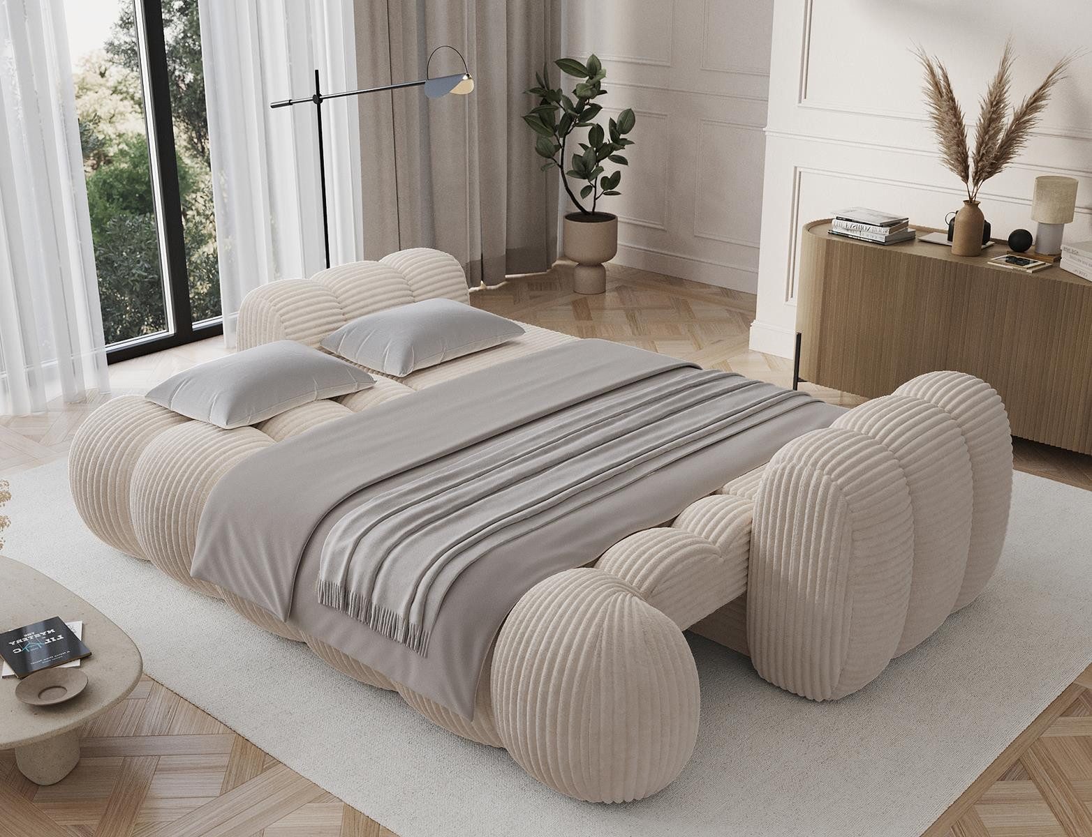 Compleo Schlafsofa bubble, Designer Sofa, Schlaffunktion, BreIte: 256 cm, Schlaf Couch