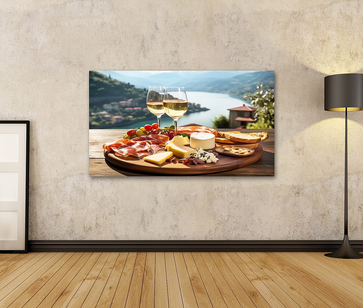 islandburner Leinwandbild Italienische Vorspeise Prosciutto Antipasti günstig online kaufen