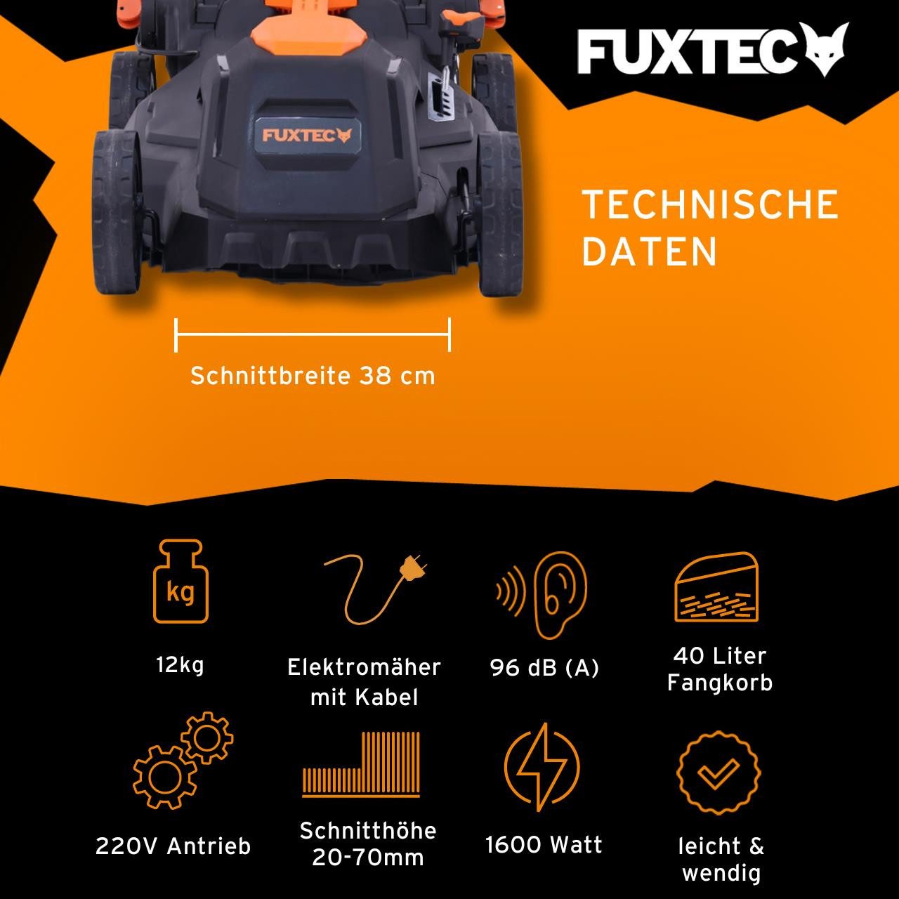 FUXTEC Elektrorasenmäher FX-RME38 günstig online kaufen