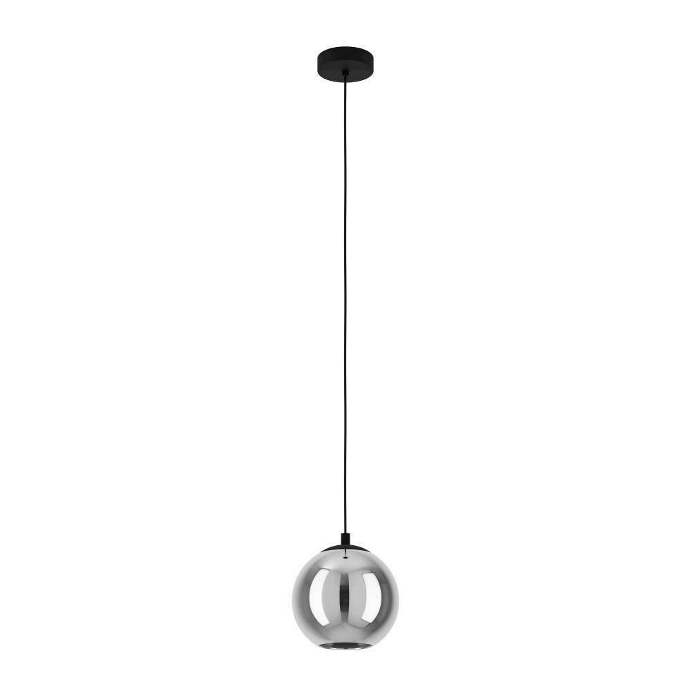 EGLO Pendelleuchte ARISCANI, Dimmfunktion, ohne Leuchtmittel, Lampe für Esstisch, Hängeleuchte, Rauchglas schwarz transparent, E27