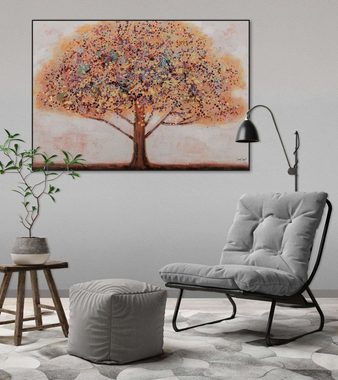 KUNSTLOFT Gemälde Baum der Erinnerung 100x70 cm, Leinwandbild 100% HANDGEMALT Wandbild Wohnzimmer