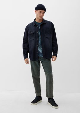 QS Stoffhose Jeans / Relaxed Fit / Mid Rise / Tapered Leg Waschung