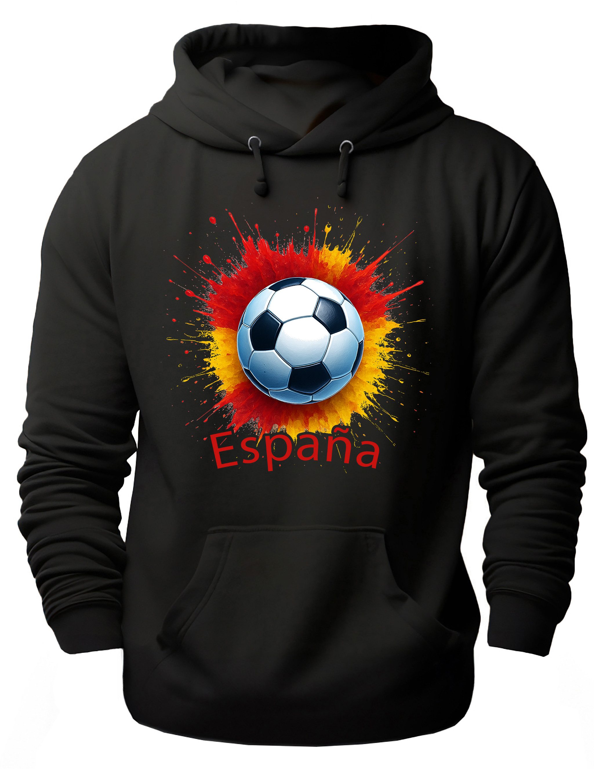 MyDesign24 Hoodie Fanhoodie Fussball WM Hoodie 2026 Nationalmannschaft Kapuzenpulli Spanien i689