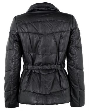 Gipsy Lederjacke GWCate Gipsy - Damen Echtleder Lederjacke Steppjacke Lammnappa schwarz-blau