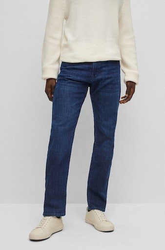 BOSS 5-Pocket-Jeans Herren Jeans MAINE Regular Fit (1-tlg), Praktische  Gürtelschlaufen am Bund