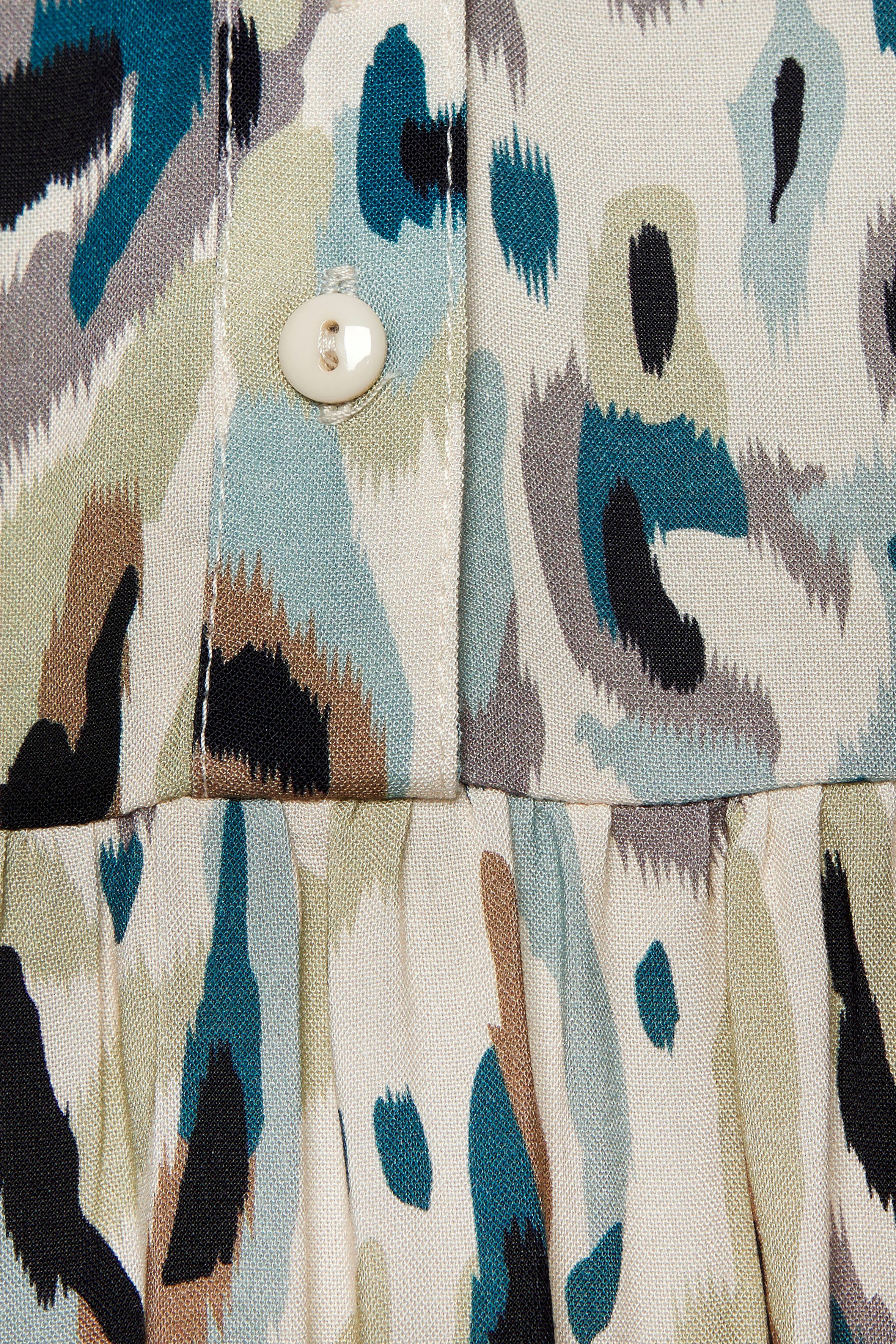 LASCANA Druckkleid mit Raffungen im Rockteil, Sommerkleid mit Knopfleiste, Strandkleid