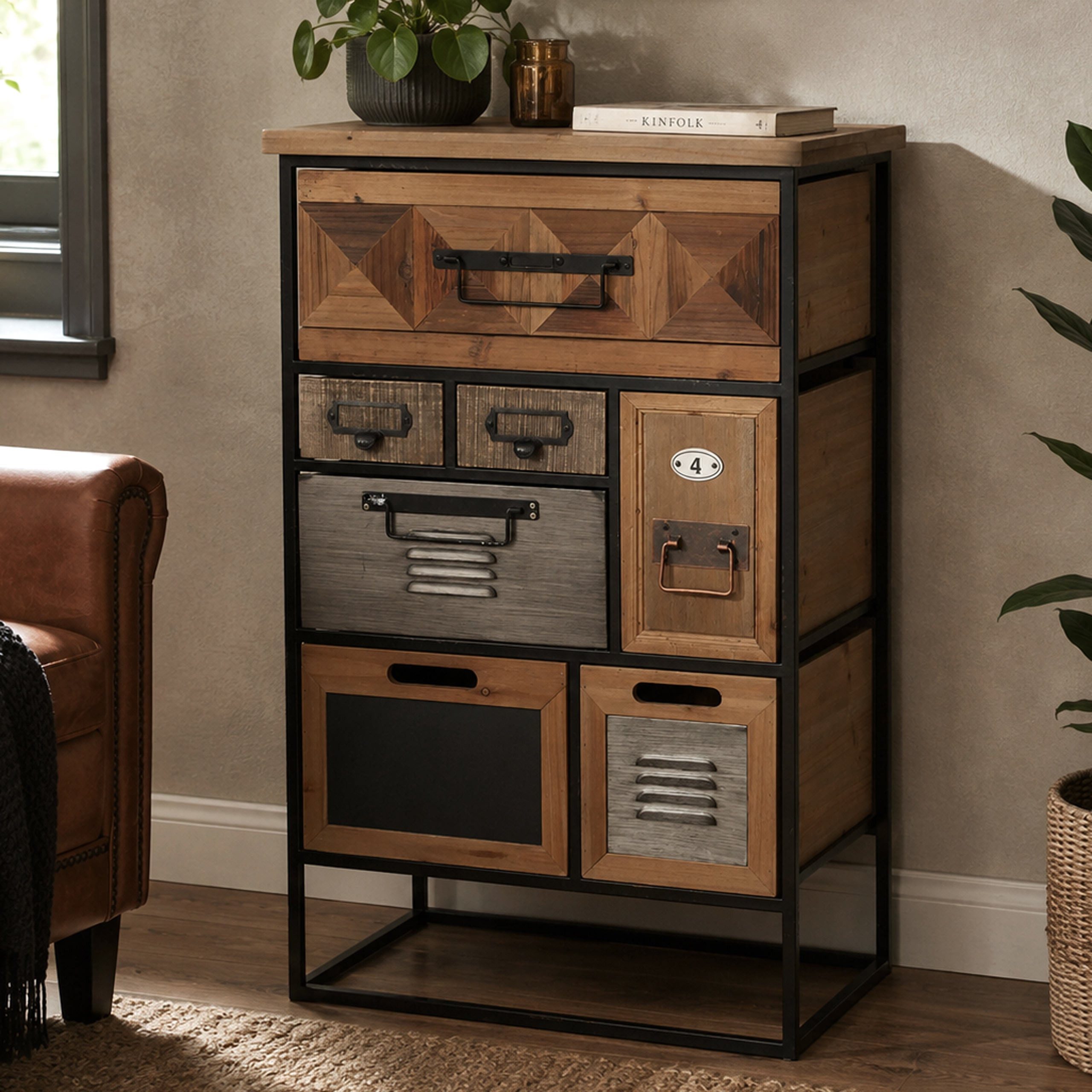 MCW Kommode MCW-Q78 (1 St), Authentischer Loft- und Fabrikstil